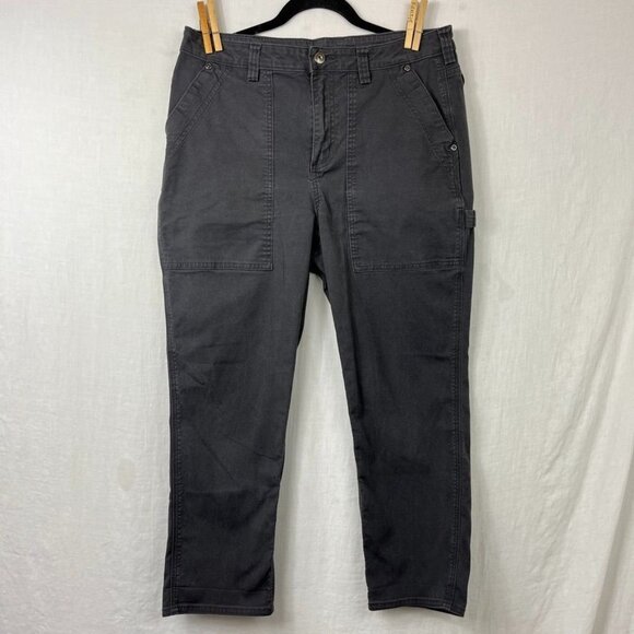Duluth Fire Hose Coolmax Slim Leg Crop Pant Women 12 Regular 32x24 Canvas Rugged - Picture 1 of 13